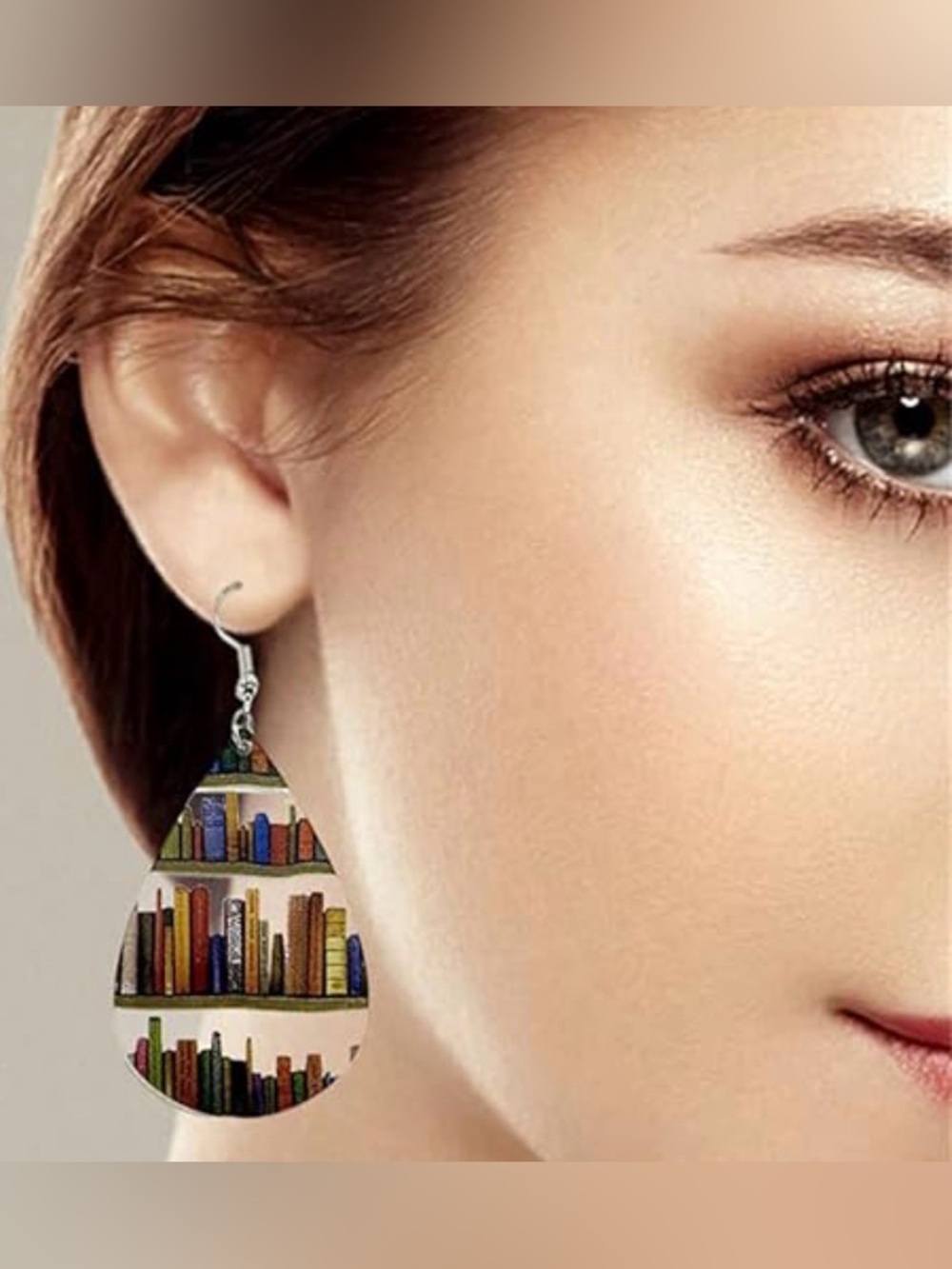 Bookcase Dangle Earrings~ Acrylic NWOT